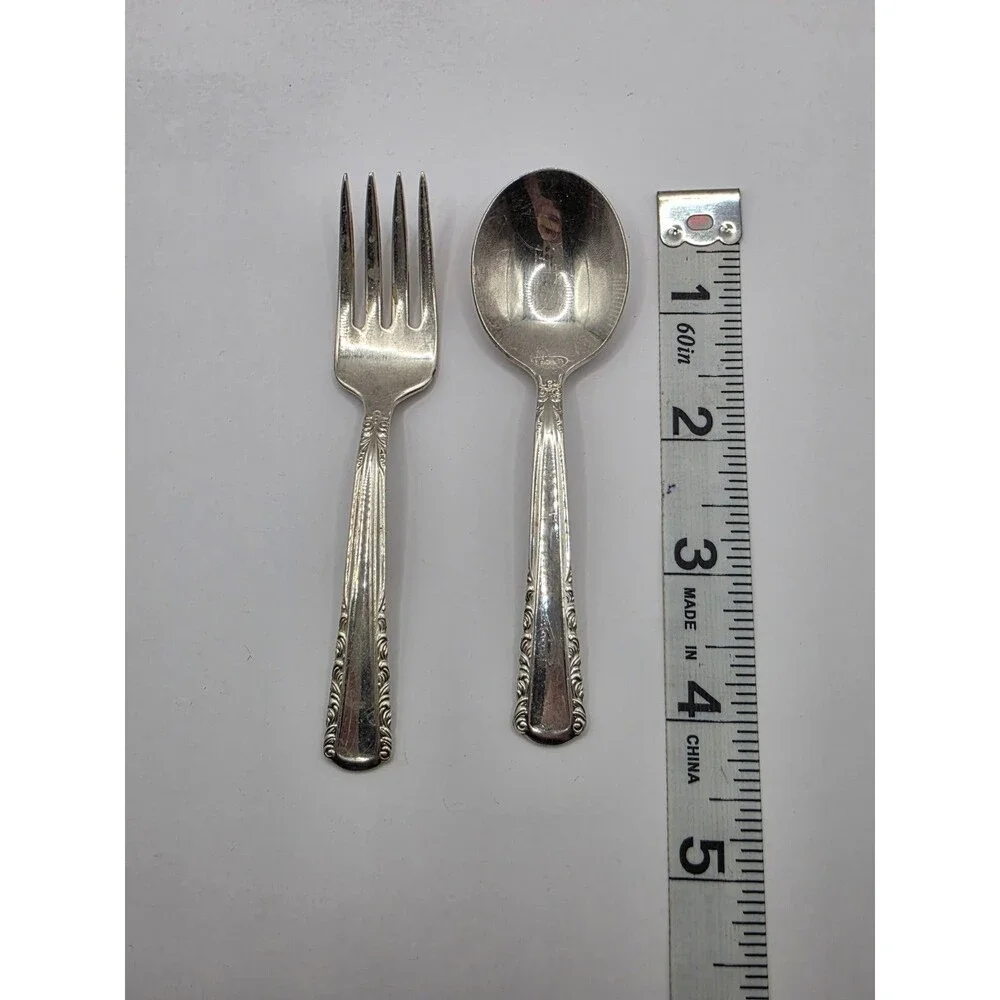 Holmes & Edwards Baby Fork and Spoon Vintage Marked IS